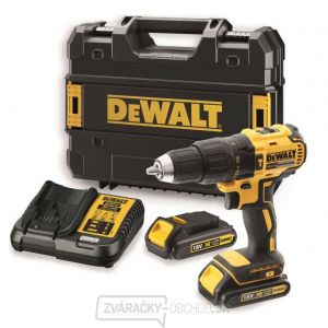 Aku bezuhlíková príklepová vŕtačka/skrutkovač DeWALT DCD778S2T 18V, 2x 1,5Ah + kufor