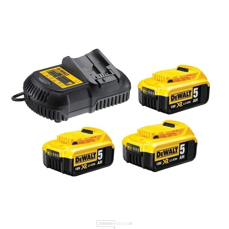 DCB115D3 - Sada nabíječky a baterií XR Li-Ion 18V 3x2,0 Ah DeWALT