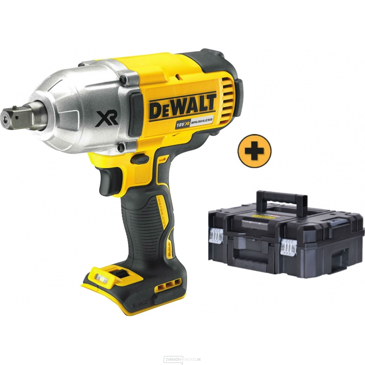 DCF899NT Aku bezuhlíkový rázový uťahovák 18V, bez baterie DeWALT + kufor