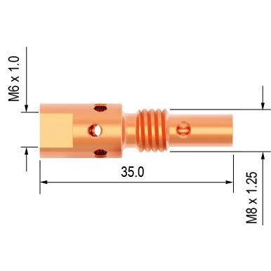 Dištančný rámik M8/M6 35 mm MB25 PARKER (balenie 5 kusov)