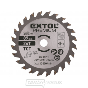 Kotúč pilový s SK plátky, ∅89x1,0x10mm, 24T Kotúč pilový s SK plátky, ∅89x1,0x10mm, 24T gallery main image