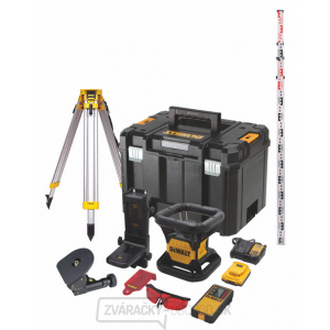 DCK374D1R Aku sada 18V rotačného červeného lasera 360° so statívom a latou DeWALT gallery main image