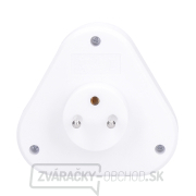 Solight rozbočka, 3x 10A, trojuholník, biela Náhľad