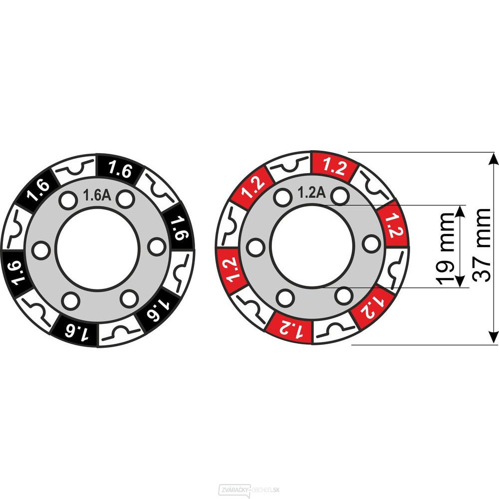 Kladka 1.2-1.6 19/37 AL - farebná Kladka 1.2-1.6 19/37 AL - farebná gallery main image