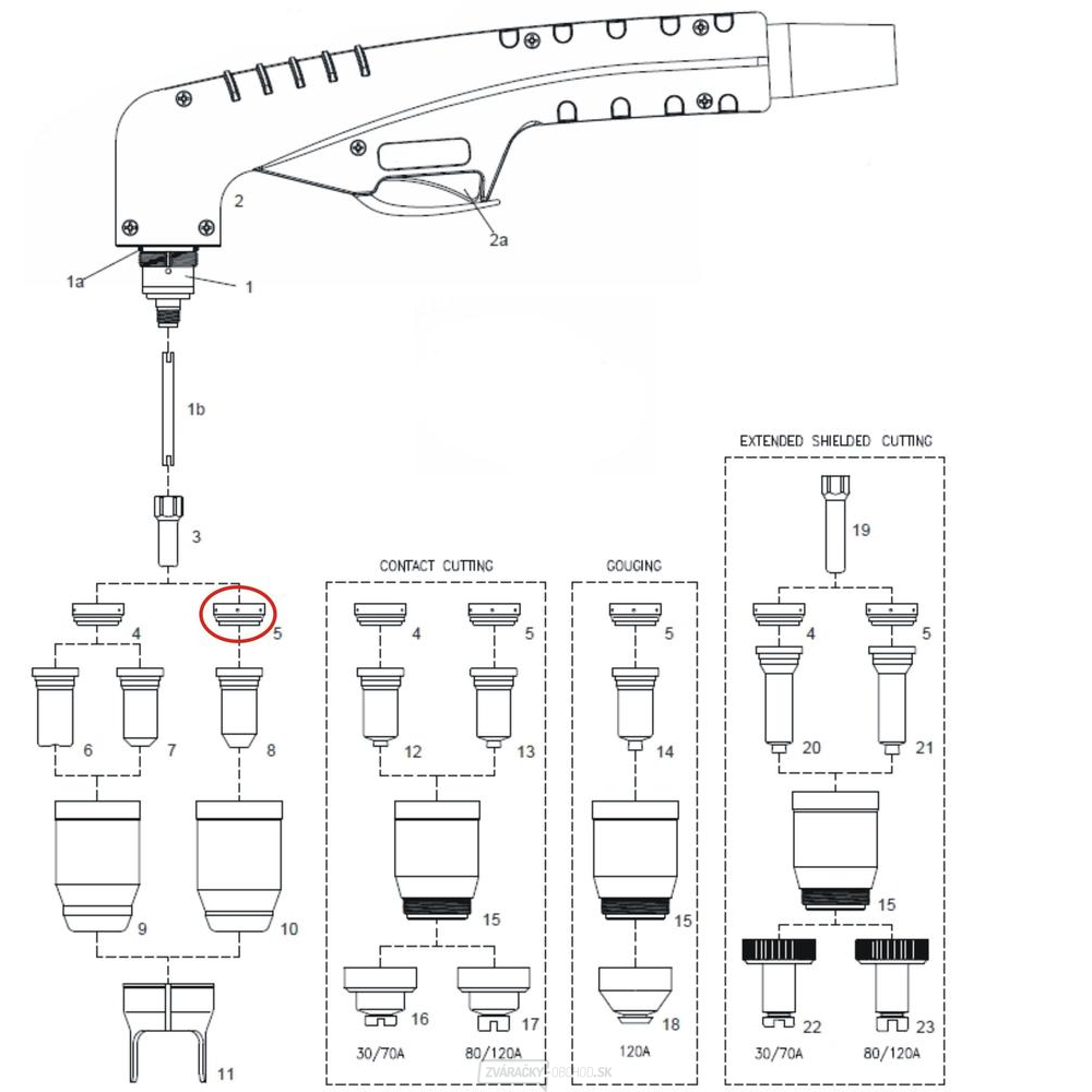 Rozdeľovač vzduchu 80/120A 100(balenie 2)