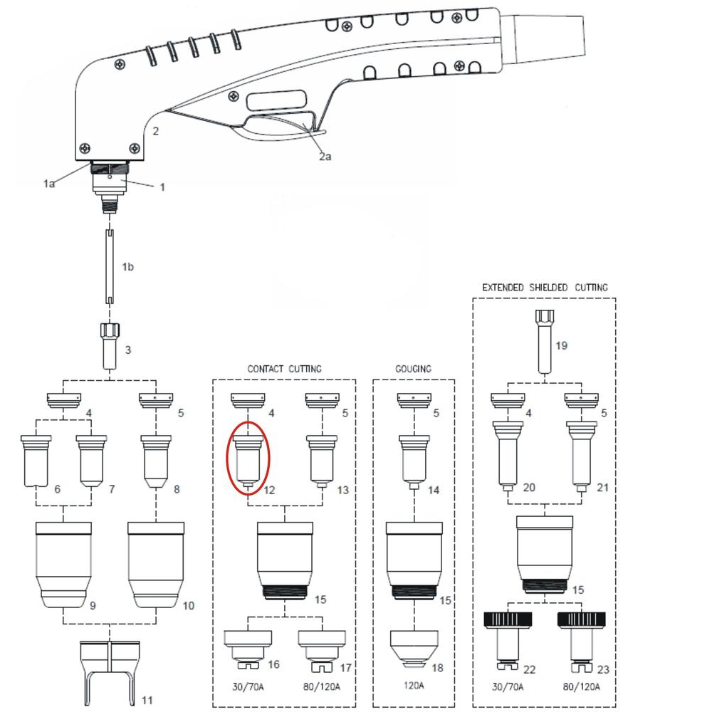 Tryska 1,1 50/60 A 100 kontaktov (balenie po 10)