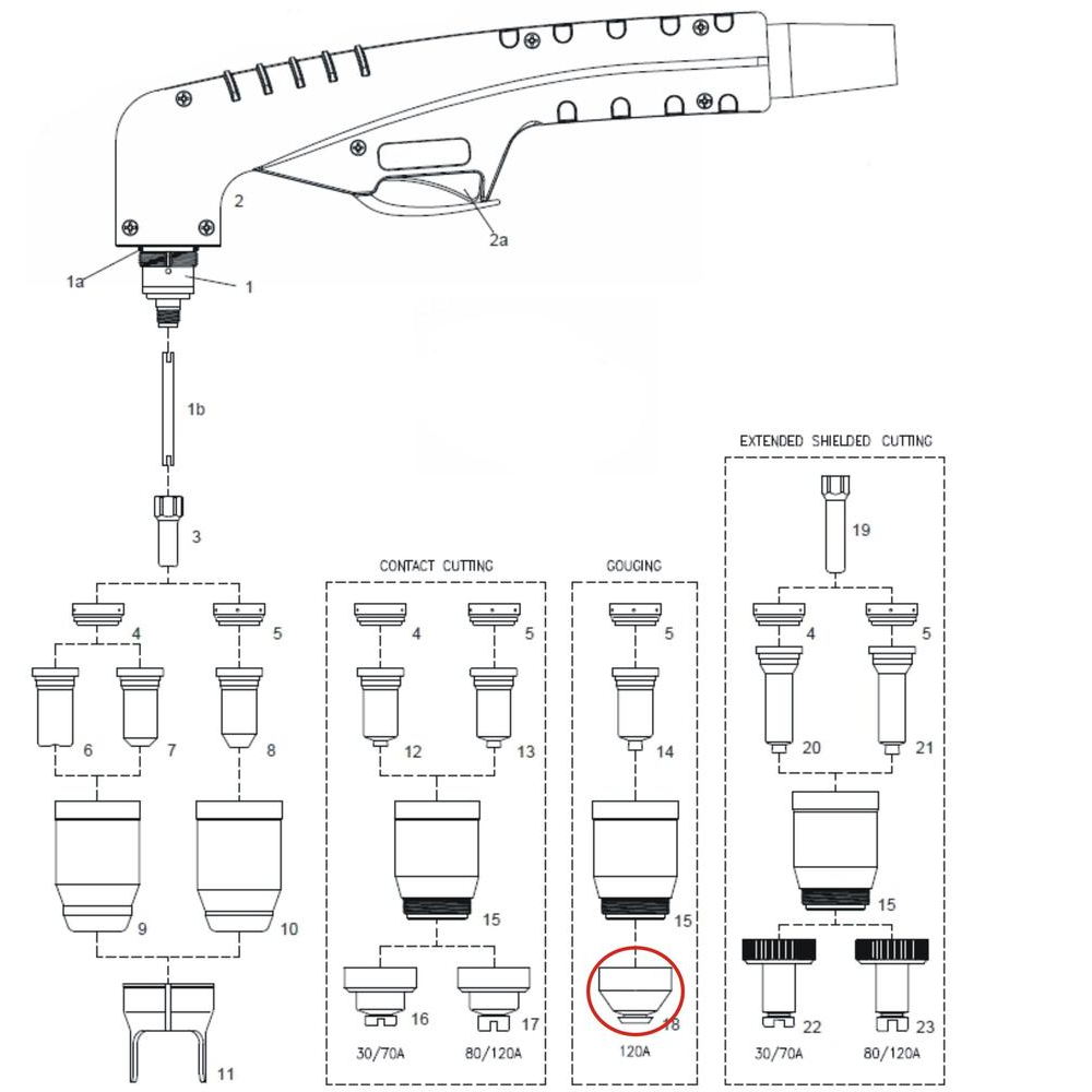Drážková tryska 100