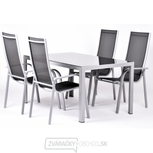 Garland Edina 4+ sestava nábytku z hliníku (1x stůl Ryan + 4x židle Paola Standard)