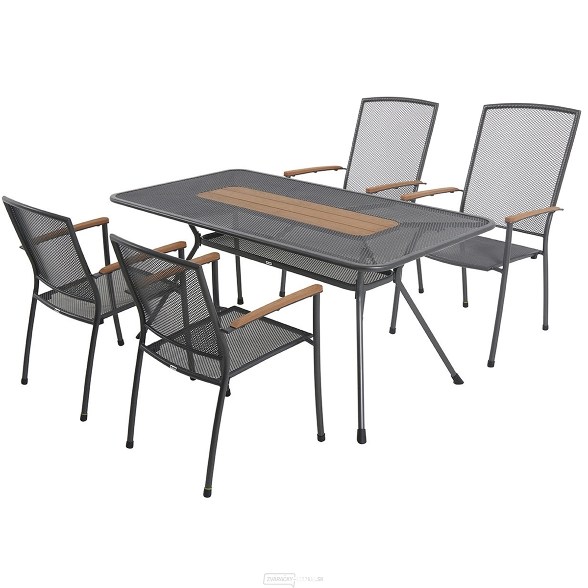 MWH Masao 4+ sestava nábytku z tahokovu (4x stoh. židle Masao, 1x stůl Tavio 160) gallery main image