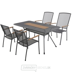 MWH Masao 4+ sestava nábytku z tahokovu (4x stoh. židle Masao, 1x stůl Tavio 160) gallery main image