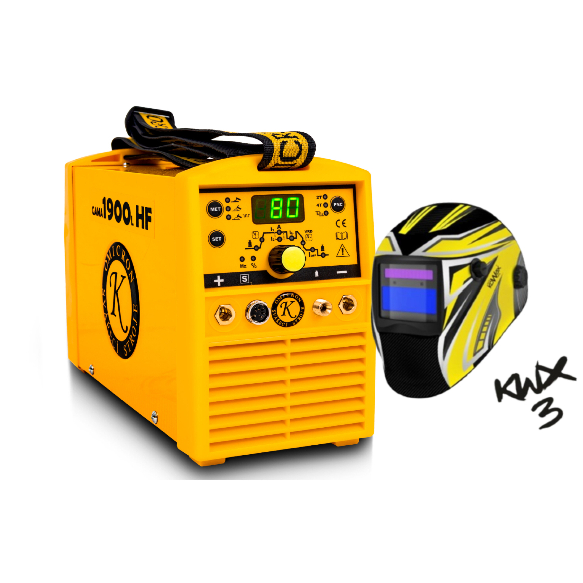 GAMA 1900L HF - invertorový zvárací zdroj + 25/3m káble + kukla
