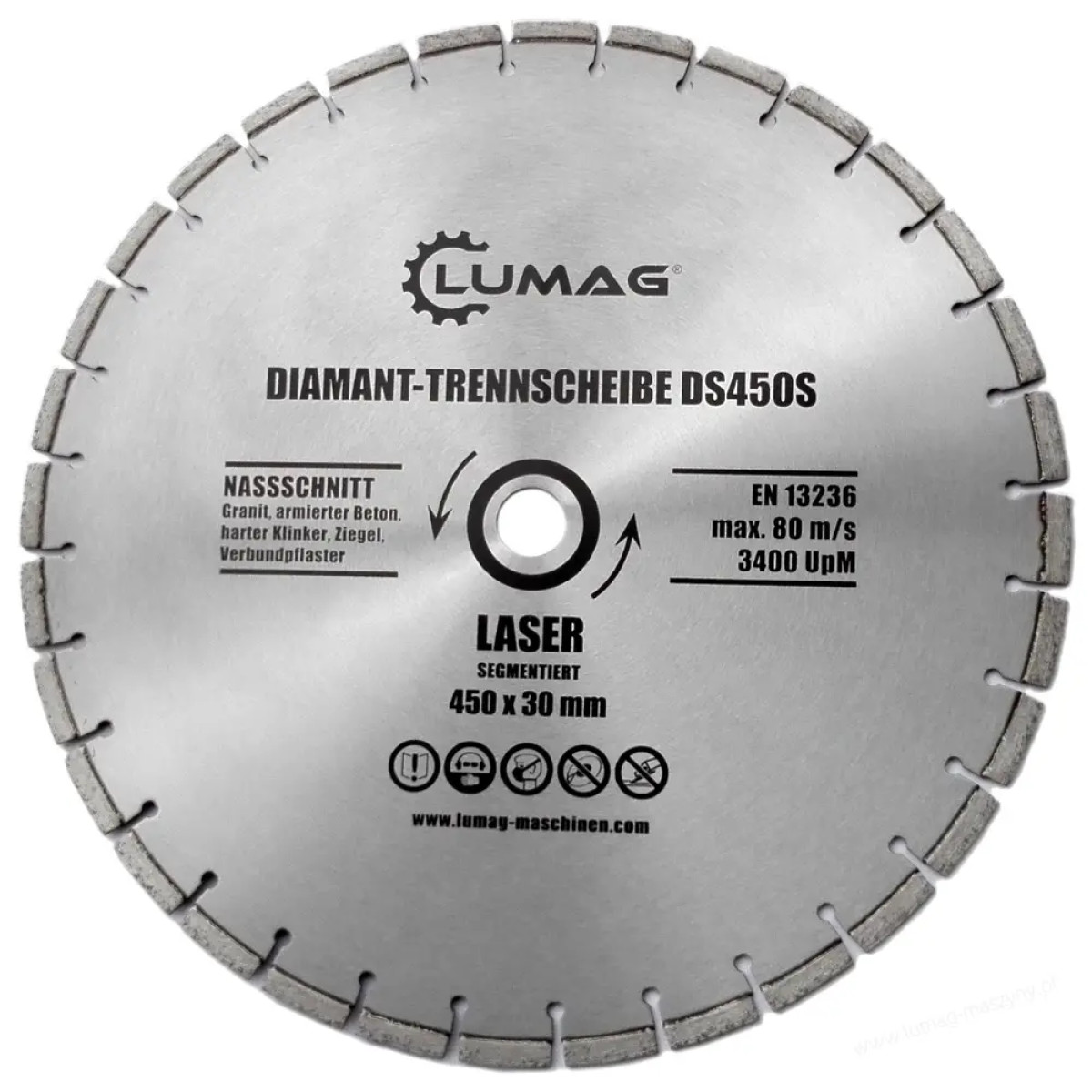 Lumag Germany Diamantový rezný kotúč Lumag DS450S Segment DS450S