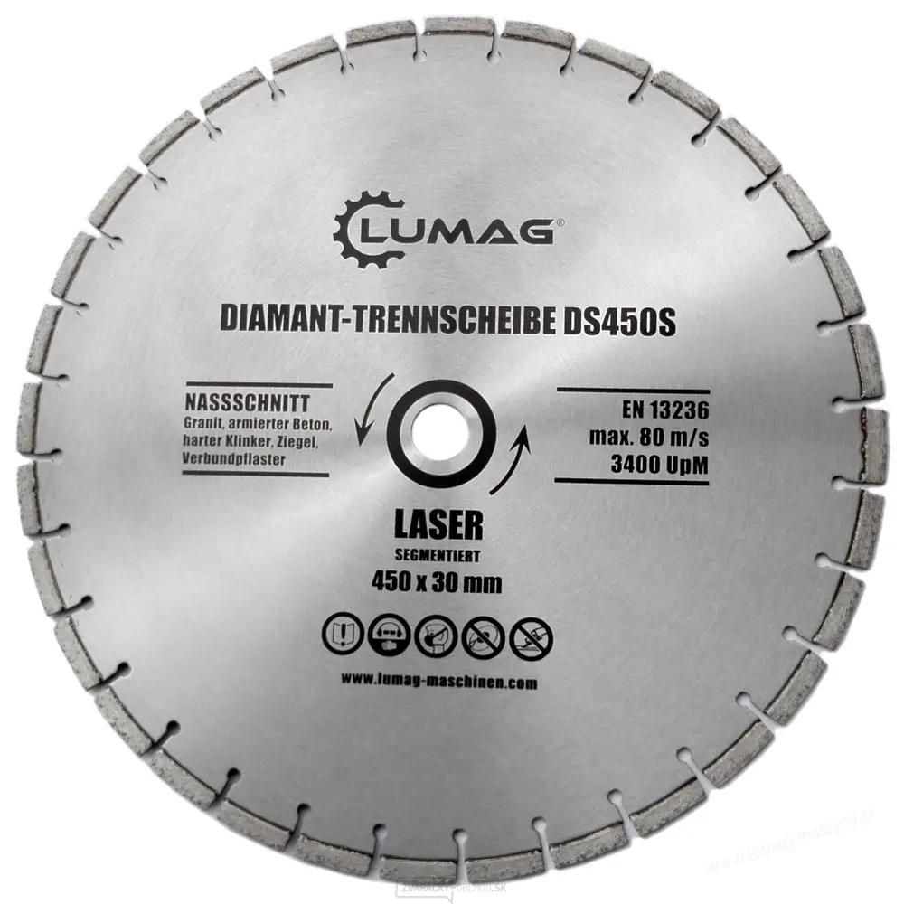 Diamantový rezný kotúč Lumag DS450S Segment