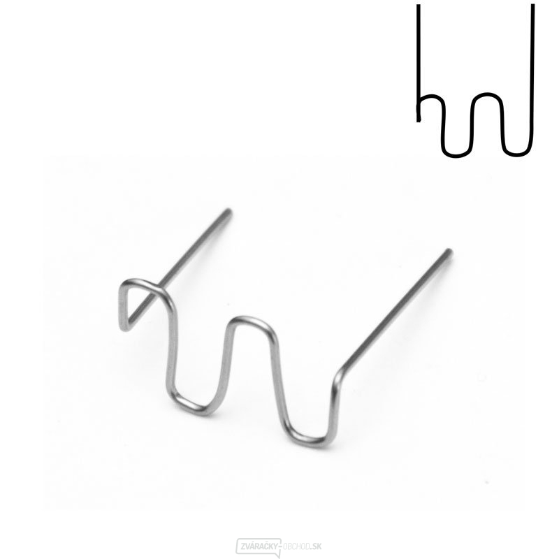 PW6 - sada 100 ks spôn W-tvarované nehrdzavejúcej ocele, Ø 0.6 mm