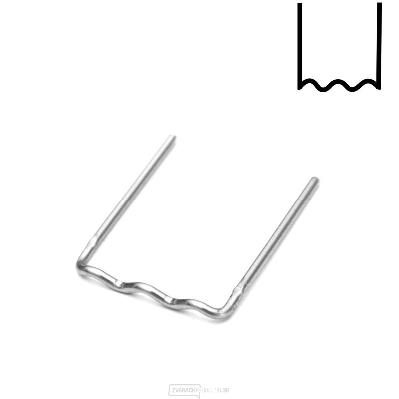 PU8 - sada 100 ks sponky tvare U z nerezovej ocele, Ø 0,8 mm