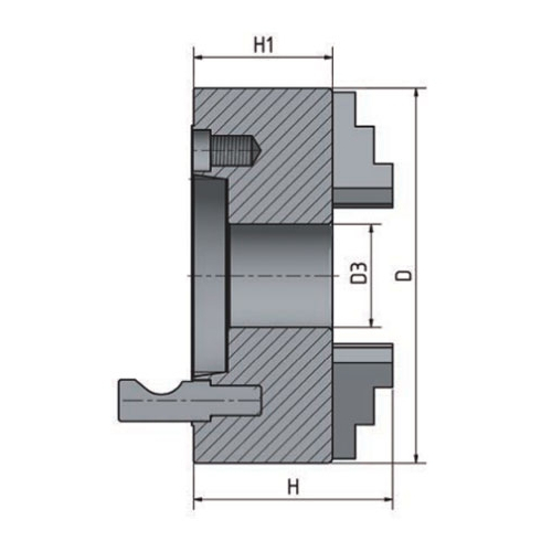 OPTIMUM 4-čeľusťové skľučovadlo s centrickým upínaním ø 315 mm Camlock 8 3442856