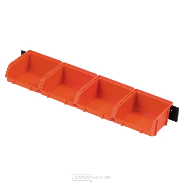 Plastový zásobník 4 ks + lišta