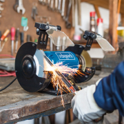 Scheppach SM 150 LB - dvojkotúčová brúska kotúč / kefa  Náhľad