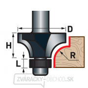 Fréza zaoblovací (vydutá) do dreva, R3xD21,5xH12, stopka 8mm Náhľad