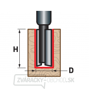 Fréza drážkovací do dreva, D12,7xH25, stopka 8mm Náhľad