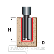 Fréza drážkovací do dreva, D12,7xH25, stopka 8mm Náhľad