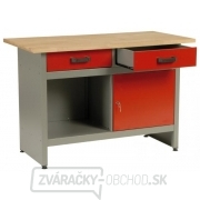 Pracovný stôl, 2 x zásuvka, 1 x dvierka, 120x60x84 cm Náhľad