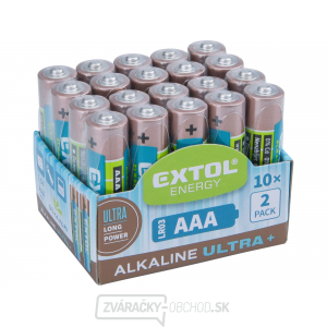 Batérie alkalické ULTRA +, 1,5V AAA (LR03) - 20 ks