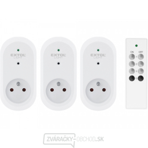 Zásuvka diaľkovo ovládané 3ks, základná sada s ovládačom, dosah 30m Zásuvka diaľkovo ovládané 3ks, základná sada s ovládačom, dosah 30m gallery main image