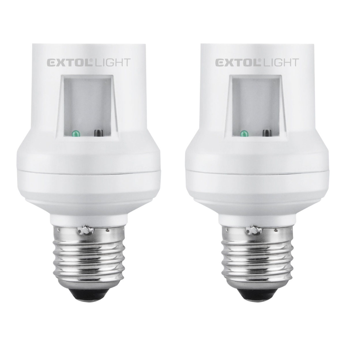 EXTOL LIGHT Objímka na žárovku dálkově ovládaná, rozšiřující sada, max. 60W žárovka, E27, dosah 30m - 2 ks 43810