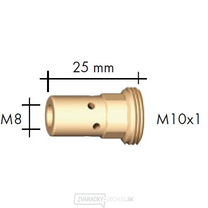 Mezikus BINZEL M8/M10x1 25mm pro vodou chlazené hořáky