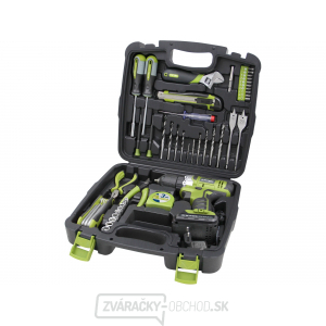 Aku vŕtací skrutkovač EXTOL 12V Li-ion s náradím, súprava 46ks Aku vŕtací skrutkovač EXTOL 12V Li-ion s náradím, súprava 46ks gallery main image