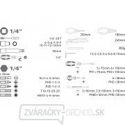 Sada 57ks náradia, CrV, 1/4