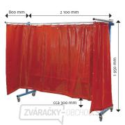 TransFlex ochranná zástena, červená 3700 × 1950 mm Náhľad