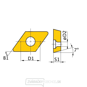 Břitové destičky D/55° - 5 ks Břitové destičky D/55° - 5 ks gallery main image