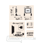 Reflektor LED, 4500lm, so stojanom náhled