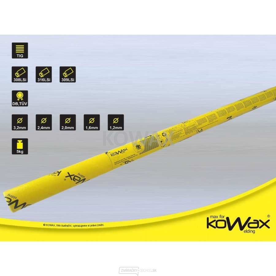 318Si TIG 2,4mm 5kg svařovací drát Kowax
