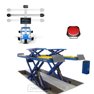 SET 5 MAXI - Nožnicový zdvihák 3500kg s přízdvihem a 3D geometrie