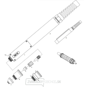 Hořák Plasma TM-70 8 m PEGAS 60, 101, 121 CNC