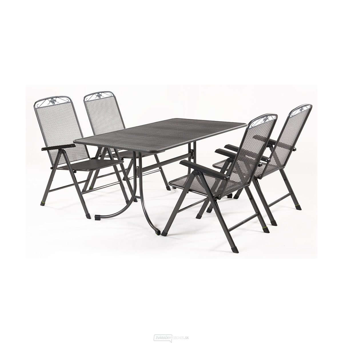 MWH Basanis 4+ sestava nábytku z tahokovu (4x pol. křeslo Savoy, 1x stůl Universal 160)