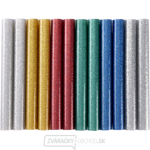 Tyčinky tavné, mix farieb sa leskom (glitter), ∅ 11x100mm - 12ks Tyčinky tavné, mix farieb sa leskom (glitter), ∅ 11x100mm - 12ks gallery main image
