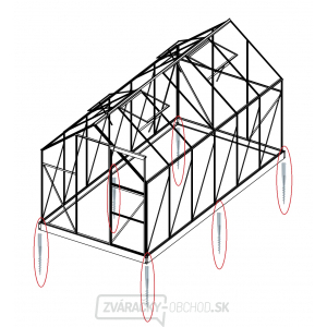 Sada 4 zemní vruty (modely 6x4, 6x6, 2500, 3800)