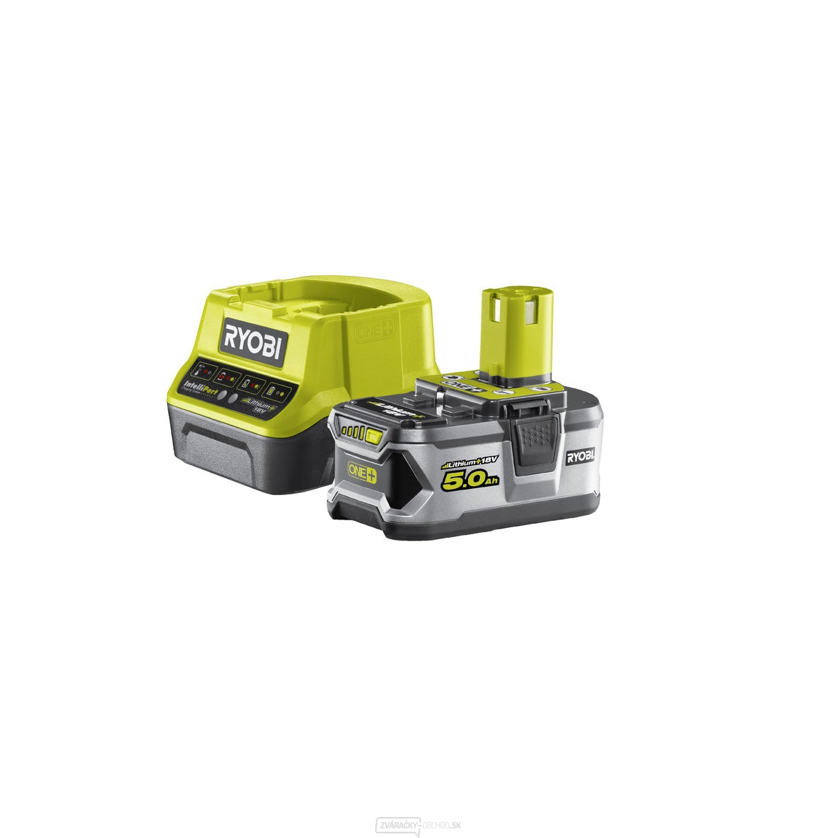 Sada 18 V lítium iónová batéria 5 Ah s nabíjačkou RC18120 ONE +