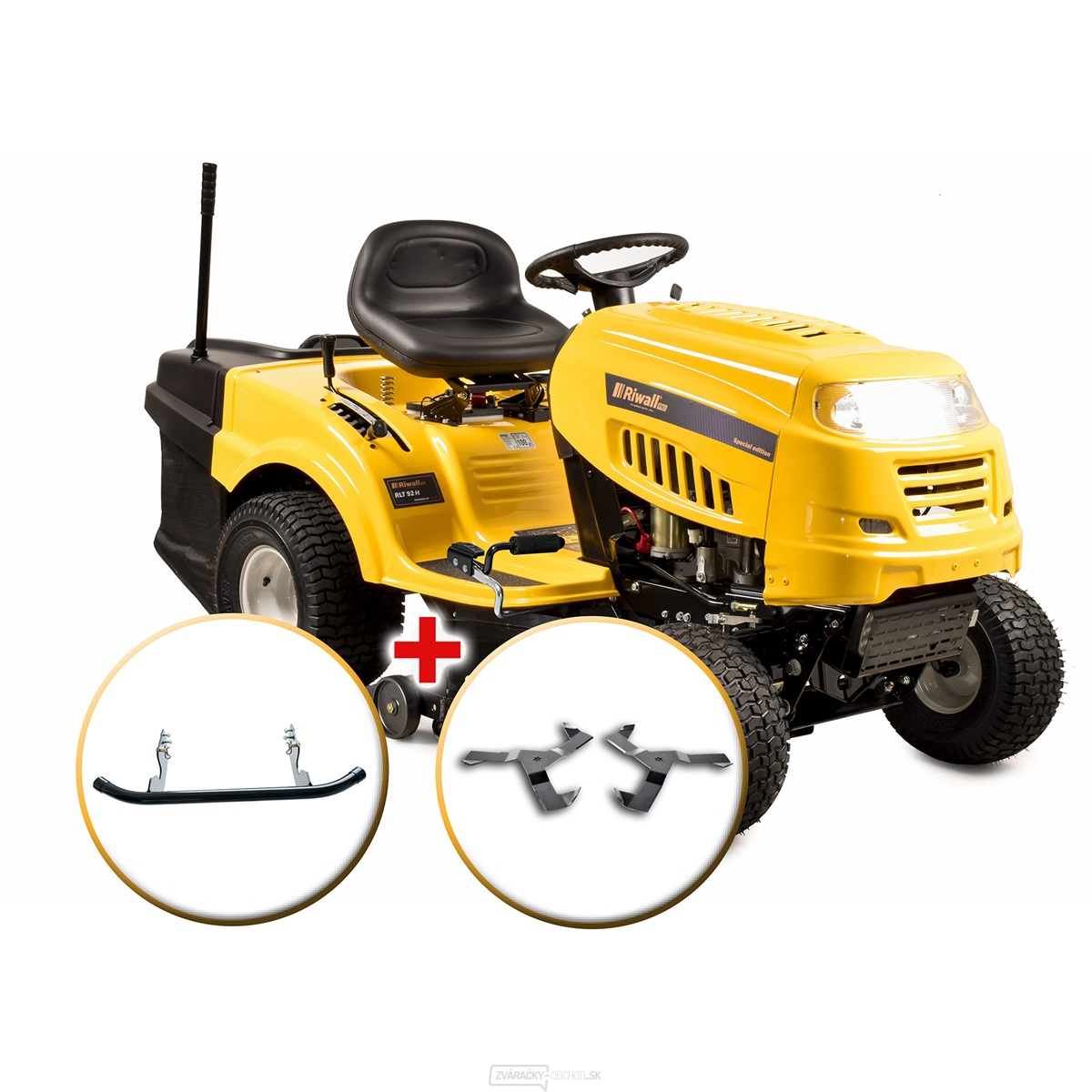 Trávný traktor Riwall PRE RLT 92 H POWER KIT