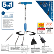 Pneumatický multifunkčný nástroj 5 v 1 AERO 2 SPADE Scheppach Náhľad