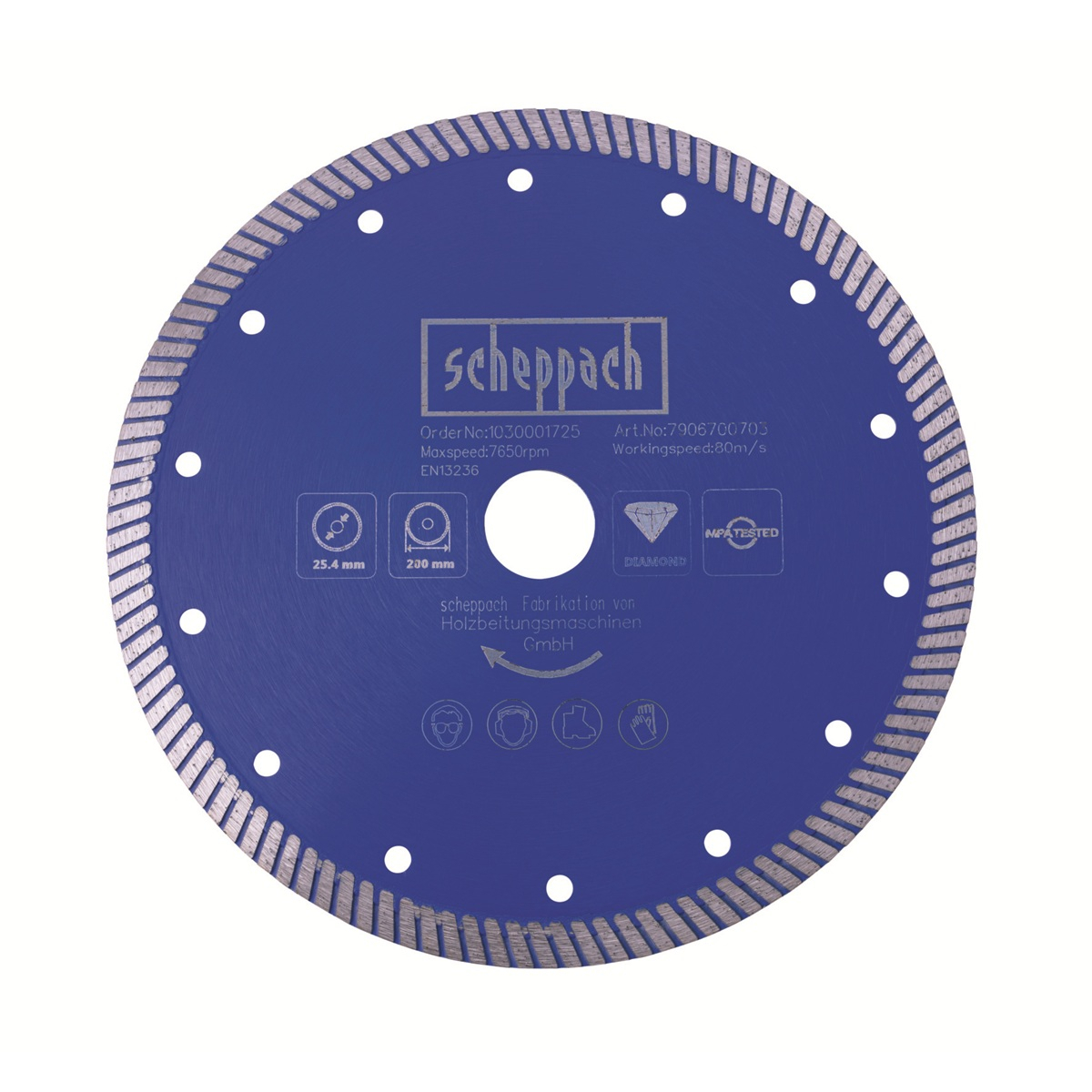 Rezný kotúč profesionálne pre FS 3600, ø 200/25,4 mm Scheppach 7906700703
