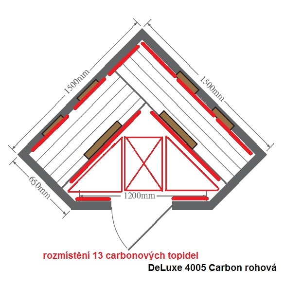 Infrasauna DeLuxe 4005 Carbon Náhľad