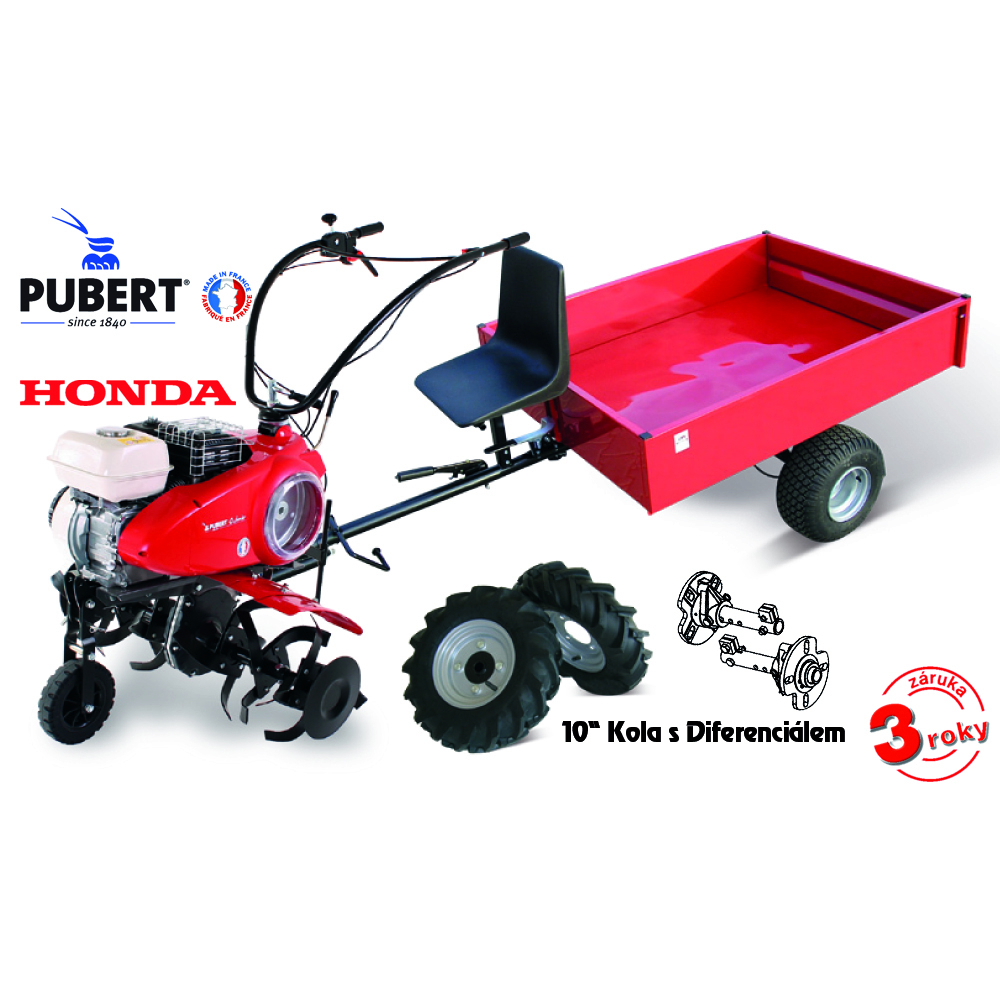 Kultivátor PUBERT QUATRO JUNIOR 60H + vozík VARES IT 500 - SET 7