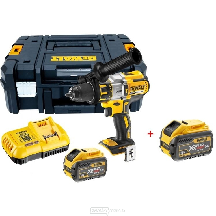 DCD996X1SET - DCD996X1 Aku trojrýchlostný príklepová vŕtačka 9,0Ah 18V + ZADARMO akumulátor DCB547 XR DeWALT FLEXVOLT