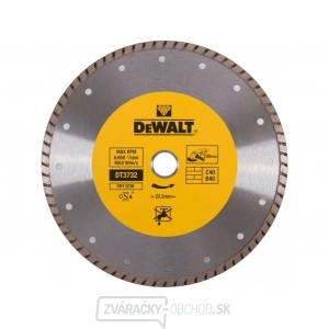 DT3732 Diamantový kotúč TUBRO profi zo spekaných karbidov 230x22,2 mm pre suché rezanie betónu DeWALT