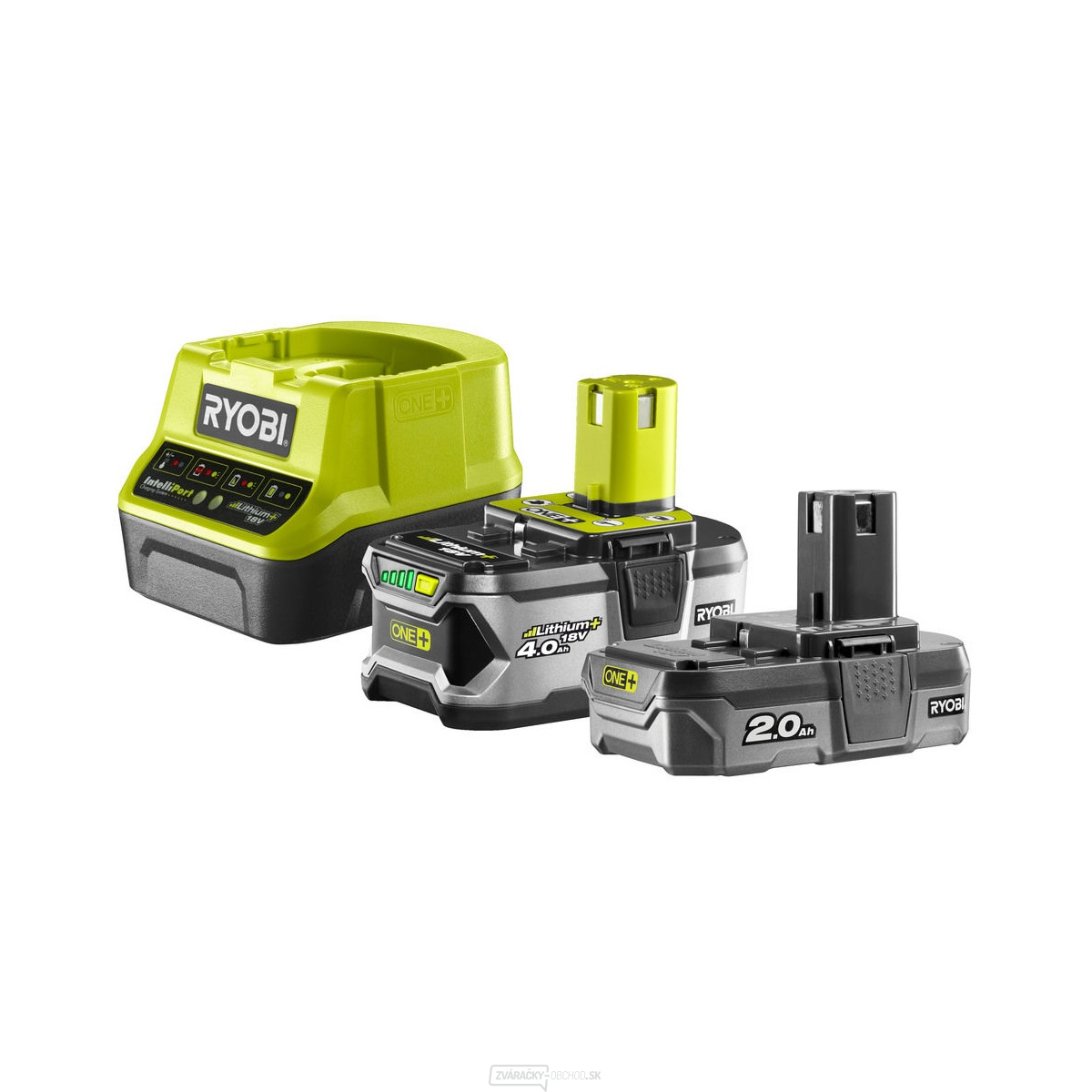 Sada 18 V lítium iónová batéria 2 Ah + 4 Ah s nabíjačkou RC18120 ONE +